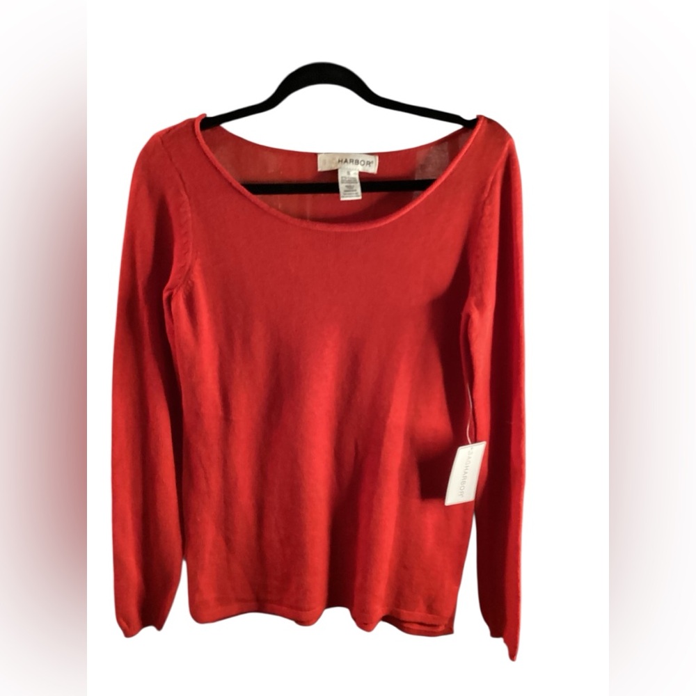 Sag Harbor Vibrant Red Knit Top